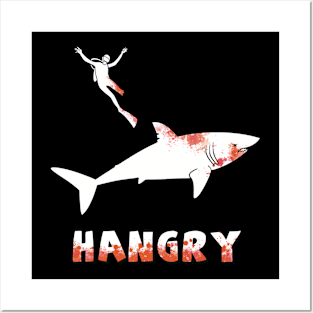 Hangry Shark Posters and Art